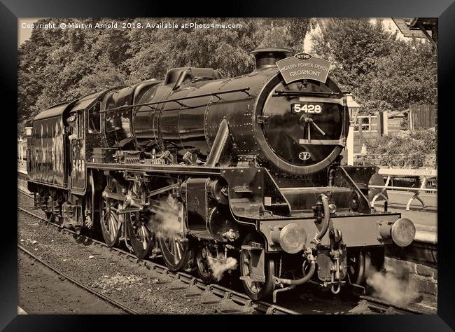 Steam on the North York Moors Railway Framed Print by Martyn Arnold
