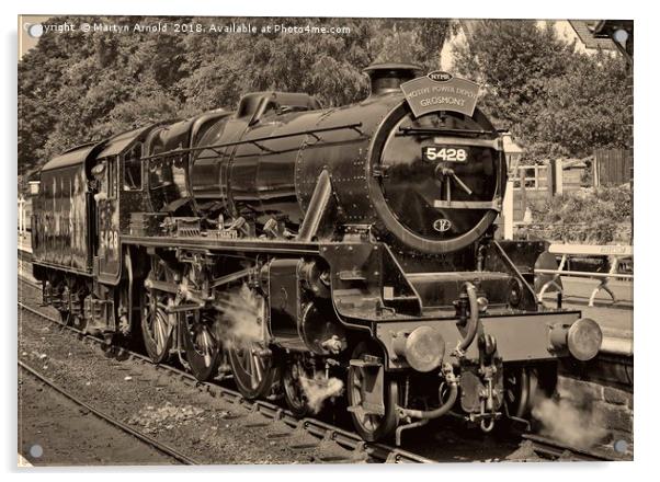 Steam on the North York Moors Railway Acrylic by Martyn Arnold