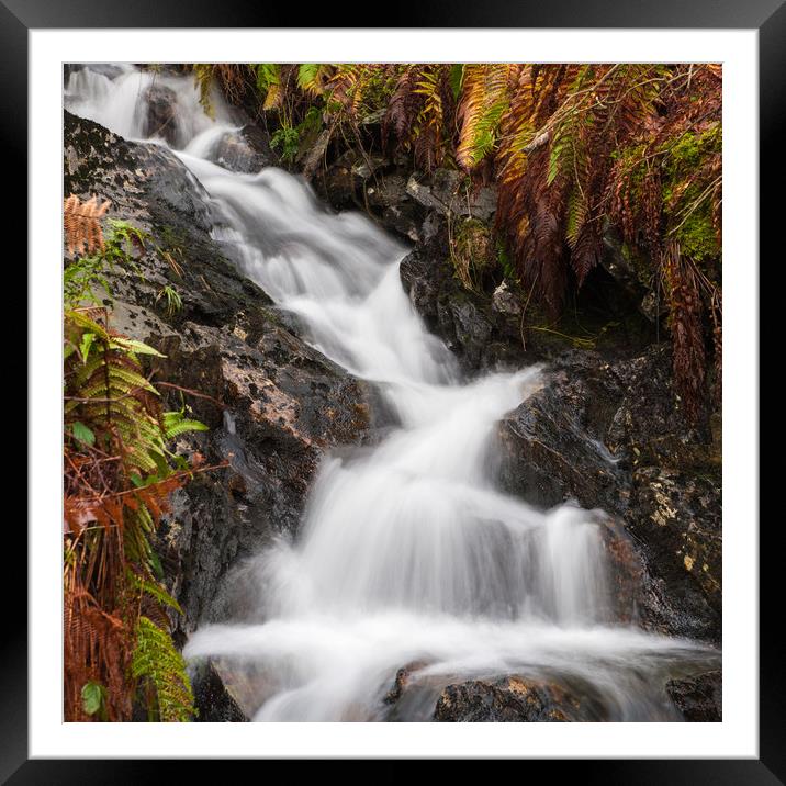 Flowing Stream in Autumn Framed Mounted Print by George Robertson