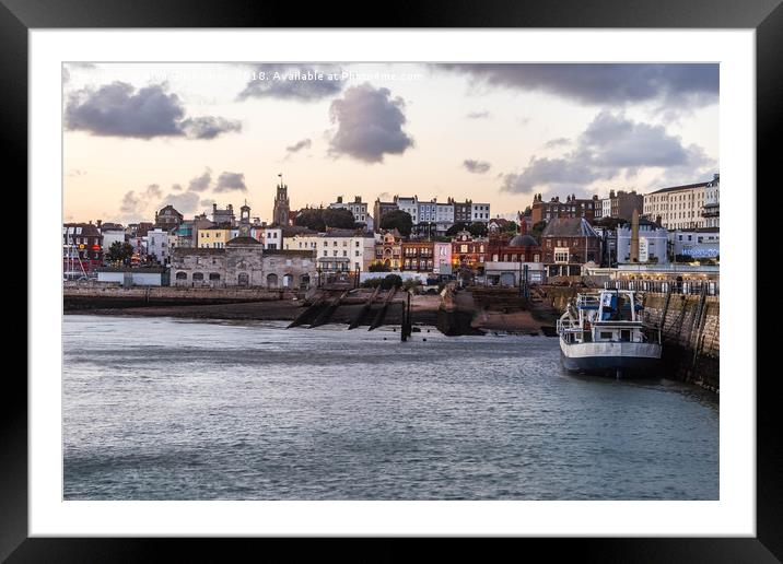 Silpway and Clocktower at Ramsgate harbour Framed Mounted Print by Alan Glicksman