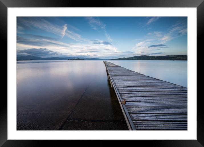 Jetty on Loch Lomond Framed Mounted Print by George Robertson