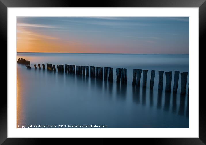 Abstract of a sunset at the beach                  Framed Mounted Print by Martin Bowra