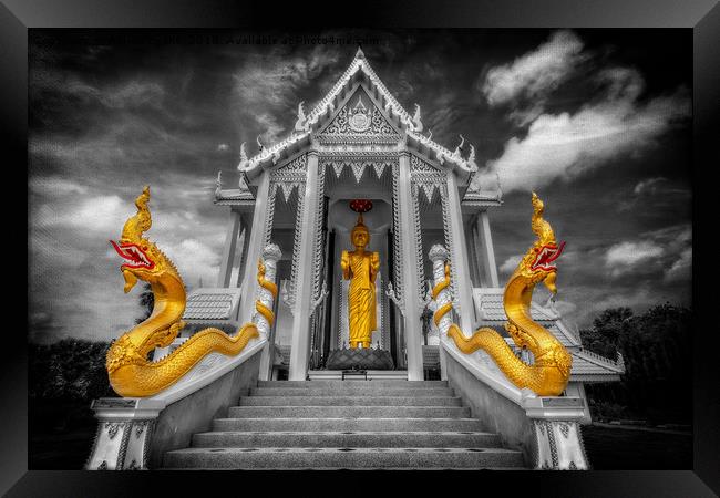 Pranburi Temple Framed Print by Adrian Evans