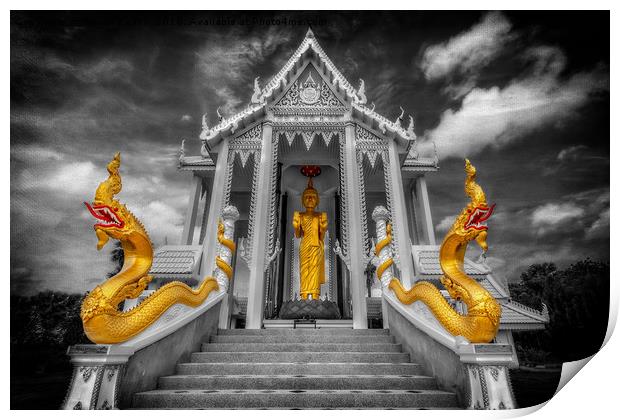Pranburi Temple Print by Adrian Evans