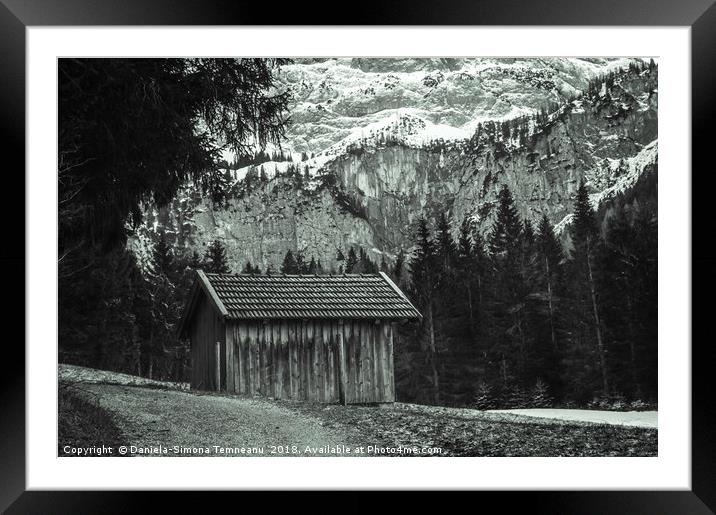 Monochrome alpine scenery Framed Mounted Print by Daniela Simona Temneanu