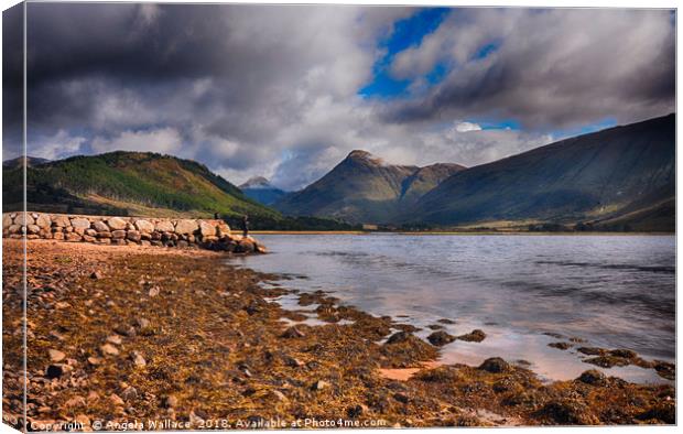 Fishing on Loch Etive             Canvas Print by Angela Wallace