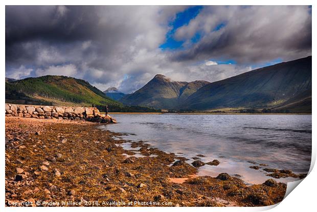 Fishing on Loch Etive             Print by Angela Wallace