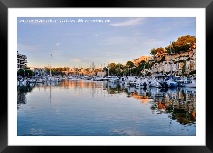 Porto Cristo Sunset Framed Mounted Print by Diana Mower