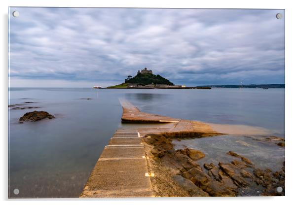 Blue hour at Saint Michael's Mount Acrylic by Michael Brookes