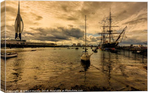 Portsmouth Harbour's Nautical Legacy Canvas Print by Gilbert Hurree