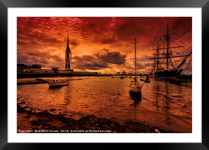 'Portsmouth's Nautical Legacy' Framed Mounted Print by Gilbert Hurree