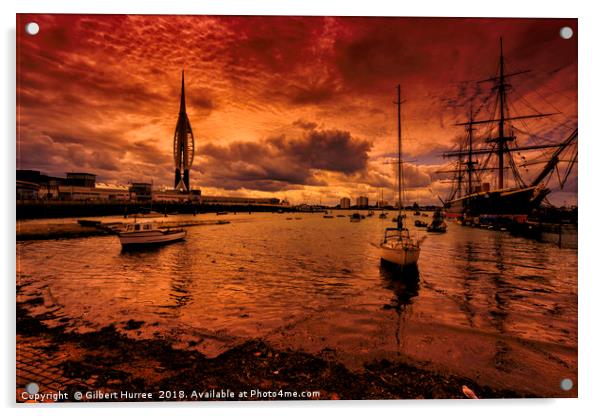 'Portsmouth's Nautical Legacy' Acrylic by Gilbert Hurree
