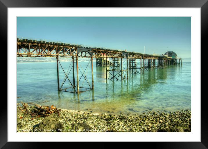 Mumbles Pier Framed Mounted Print by Rob Hawkins