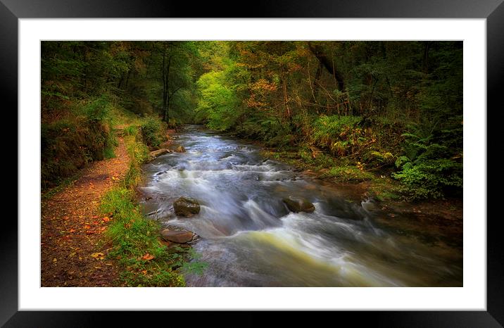 The Upper Clydach River in Pontardawe, Swansea Framed Mounted Print by Leighton Collins