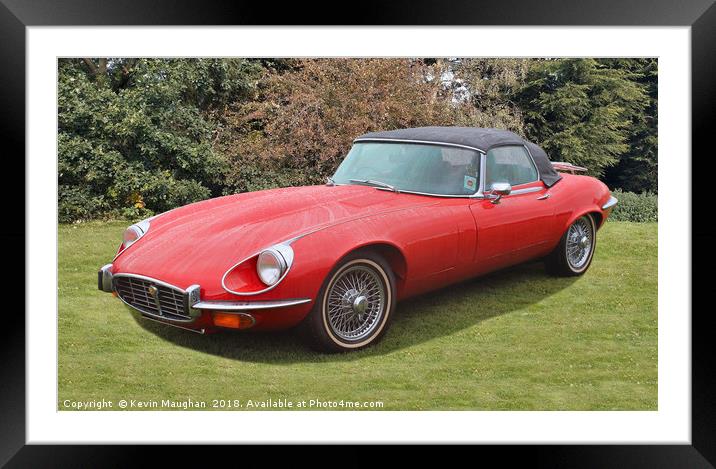 Jaguar E Type Framed Mounted Print by Kevin Maughan