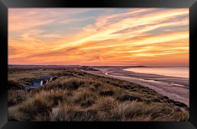 The perfect beach at sunset  - Brancaster in Norfo Framed Print by Gary Pearson