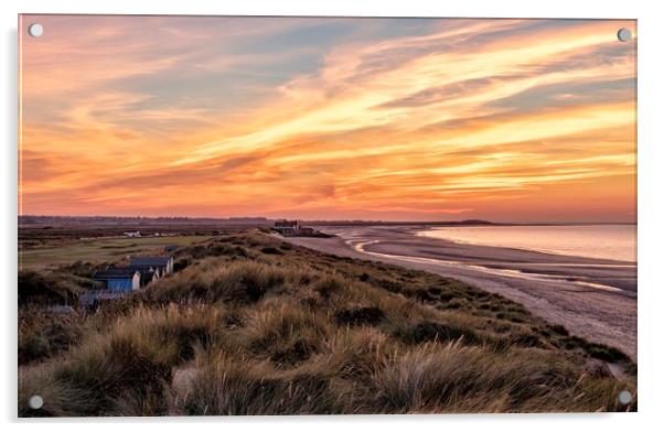 The perfect beach at sunset  - Brancaster in Norfo Acrylic by Gary Pearson