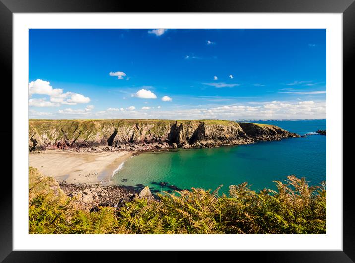 Caerfai Bay, Pembrokeshire Framed Mounted Print by Colin Allen