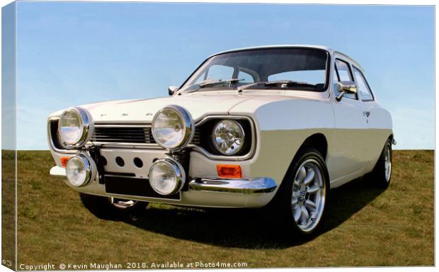 The Timeless Beauty of a Classic Ford Escort Canvas Print by Kevin Maughan