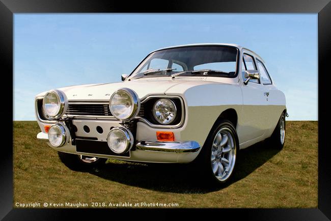 The Timeless Beauty of a Classic Ford Escort Framed Print by Kevin Maughan