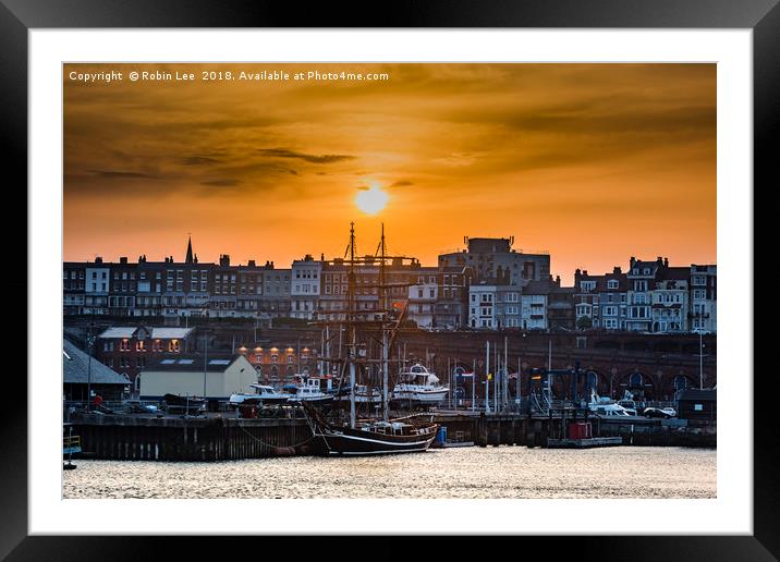 Eye of The Wind moored in Ramsgate Harbour Framed Mounted Print by Robin Lee