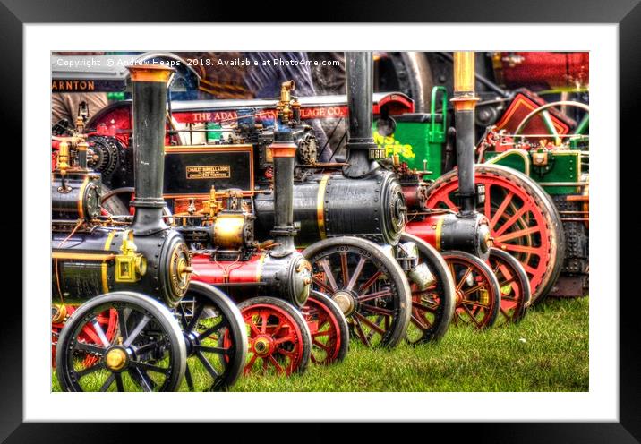 Steam Traction Engines collection Framed Mounted Print by Andrew Heaps