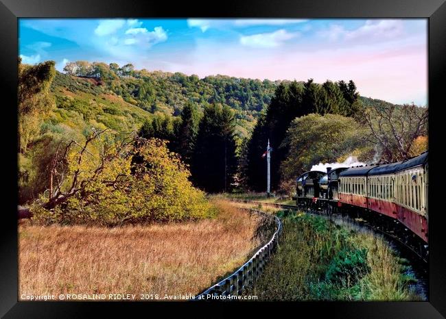 "Steaming into the tunnel" Framed Print by ROS RIDLEY
