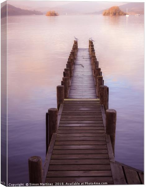 A Pier of Tranquil View Canvas Print by Simon Martinez
