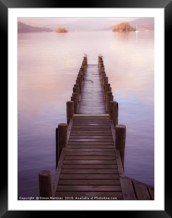 A Pier of Tranquil View Framed Mounted Print by Simon Martinez