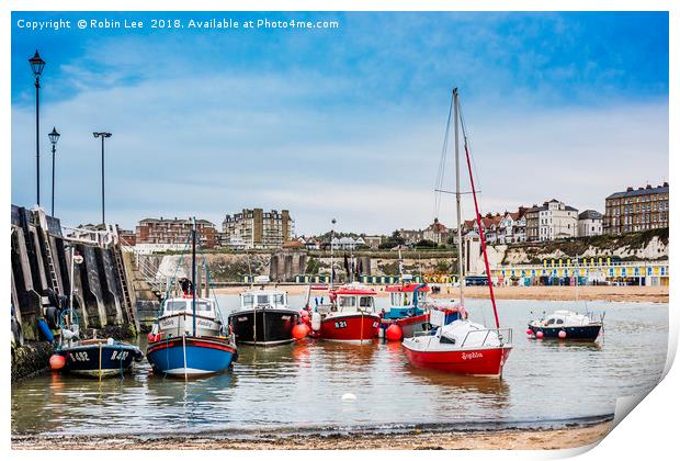 Broadstairs Harbour, Isle of Thanet, Kent Print by Robin Lee