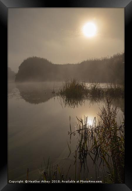 Misty Sunrise Framed Print by Heather Athey