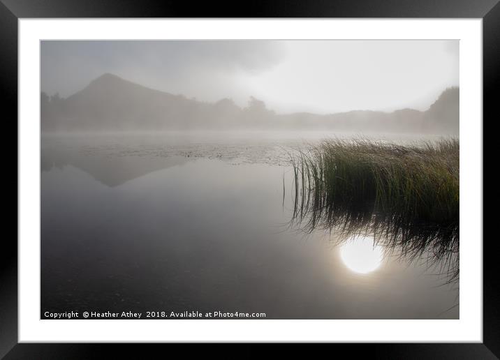 Pond At Cawfields, Northumberland Framed Mounted Print by Heather Athey