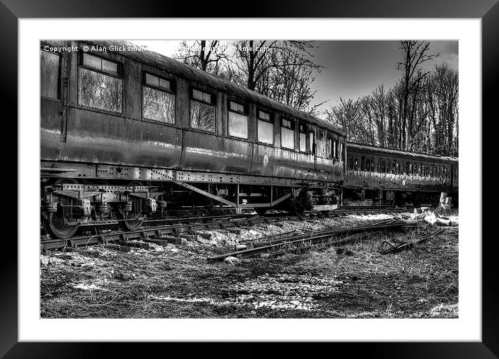 Old slam door trains Framed Mounted Print by Alan Glicksman