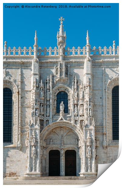 Mosteiro dos Jeronimos, Portugal Print by Alexandre Rotenberg
