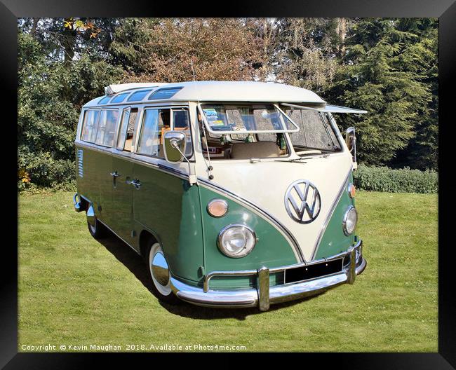 Volkswagen Split Screen Camper Van Framed Print by Kevin Maughan