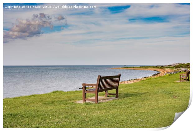 Looking over the Bay at Tankerton in Kent Print by Robin Lee