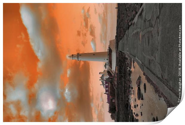 St Marys Lighthouse Whitley Bay North Tyneside Print by Kevin Maughan