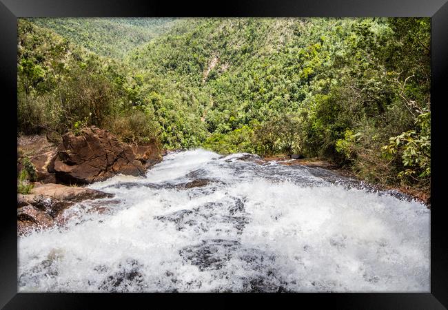 On top of the waterfall at Guayabo Falls Cuba Framed Print by Paul Smith