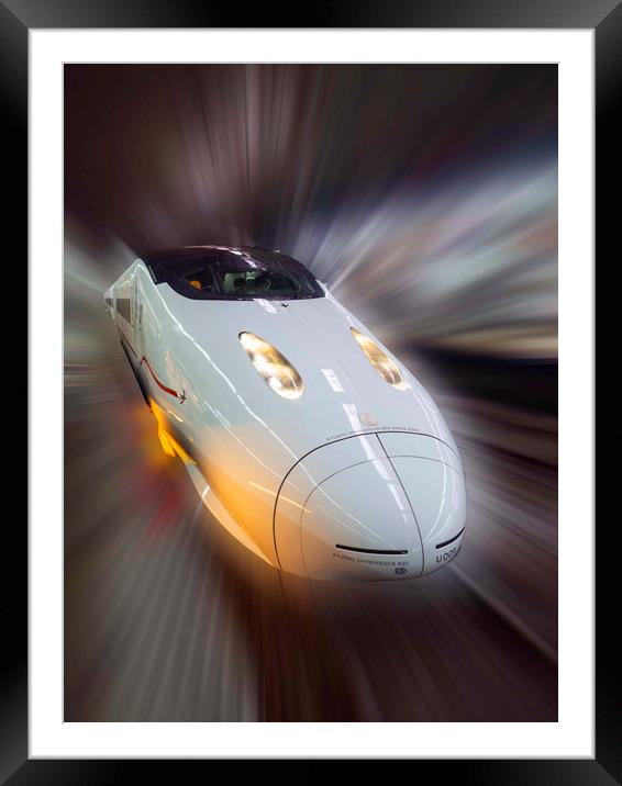 Bullet Train Japan Framed Mounted Print by Clive Eariss