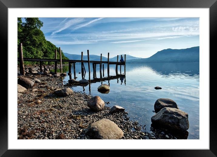 Derwent water Cumbria Framed Mounted Print by Tony Bates