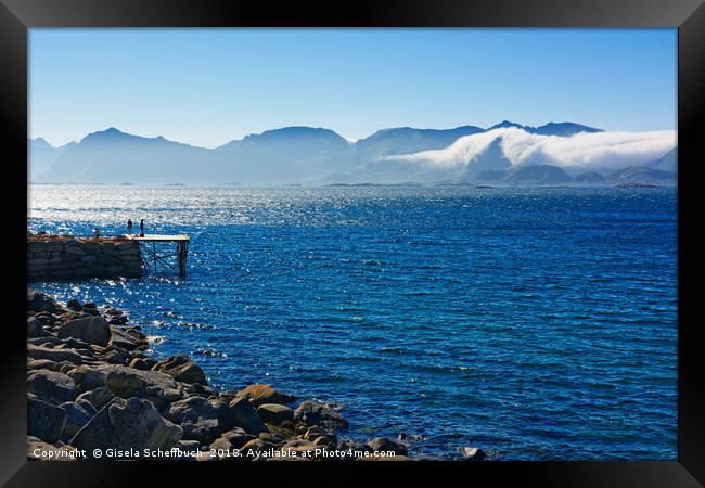 The Weather is Changing on the Lofoten Archipelago Framed Print by Gisela Scheffbuch