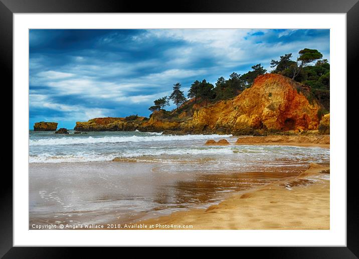 At the Beach Framed Mounted Print by Angela Wallace