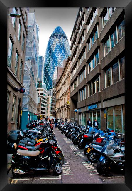 30 St Mary Axe known as The Gherkin London Framed Print by Andy Evans Photos