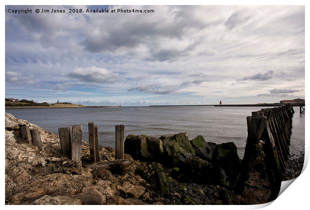 The mouth of the River Tyne Print by Jim Jones