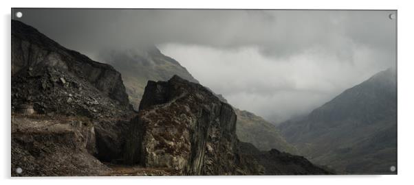 Llanberis Pass Panorama Acrylic by Natures' Canvas: Wall Art  & Prints by Andy Astbury