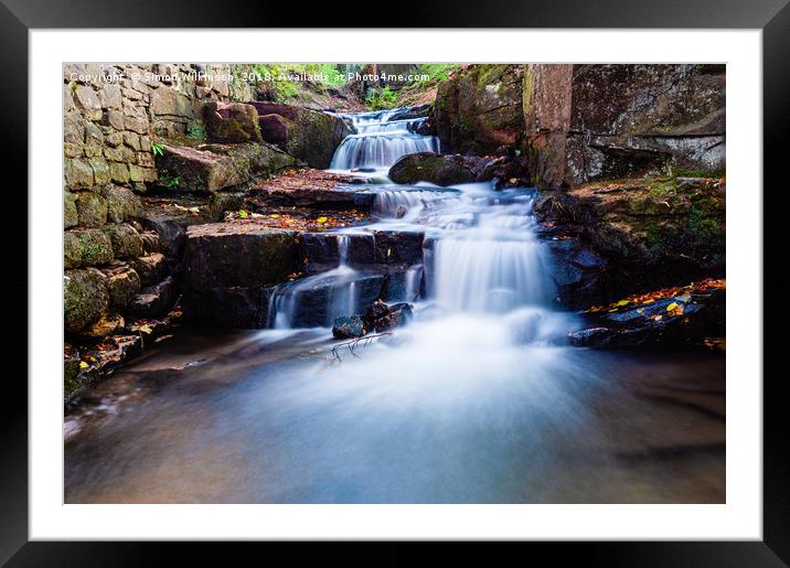 Waterfall Framed Mounted Print by Simon Wilkinson