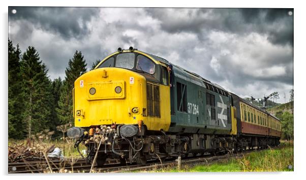 Class 37 diesel loco 37264,  Acrylic by Rob Lester