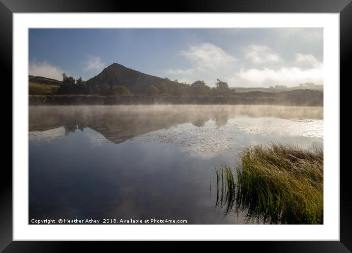 Cawfields Quarry on Hadrians Wall Framed Mounted Print by Heather Athey