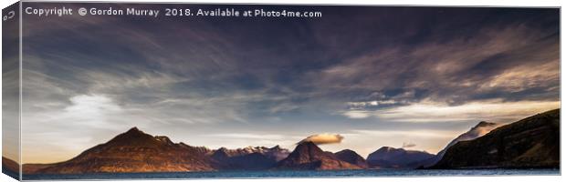 Cuillin Mountains at Sunrise Canvas Print by Gordon Murray