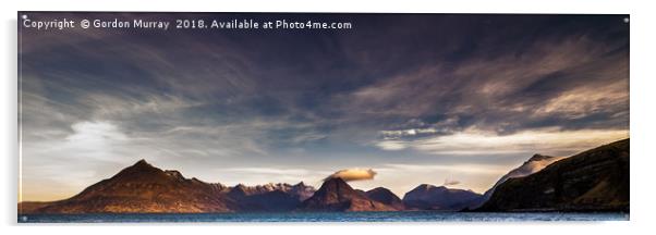 Cuillin Mountains at Sunrise Acrylic by Gordon Murray
